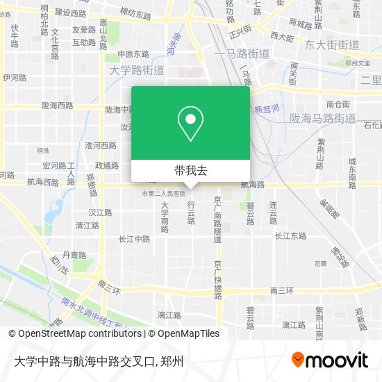 大学中路与航海中路交叉口地图