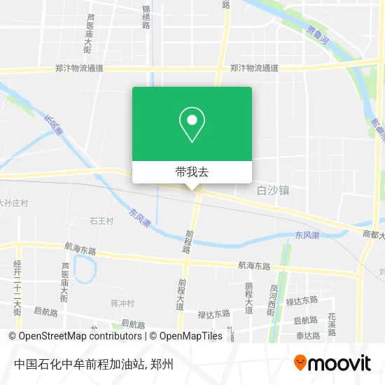 中国石化中牟前程加油站地图