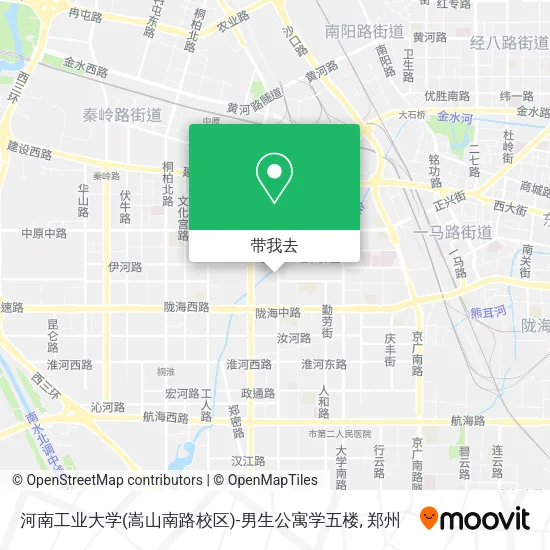 河南工业大学(嵩山南路校区)-男生公寓学五楼地图