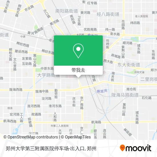 郑州大学第三附属医院停车场-出入口地图