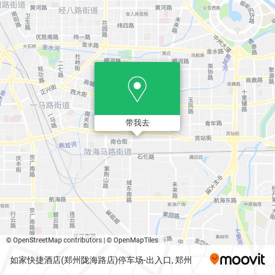 如家快捷酒店(郑州陇海路店)停车场-出入口地图
