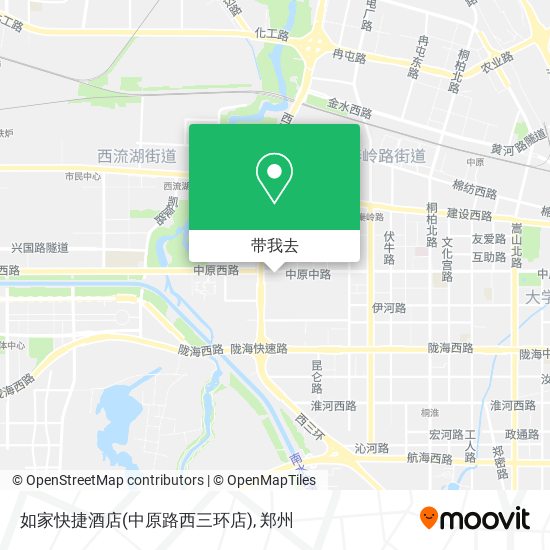 如家快捷酒店(中原路西三环店)地图