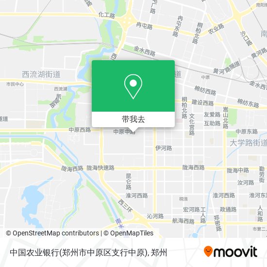 中国农业银行(郑州市中原区支行中原)地图