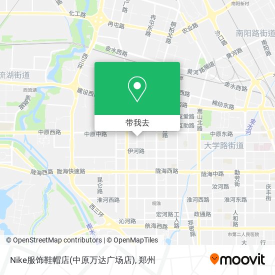 Nike服饰鞋帽店(中原万达广场店)地图