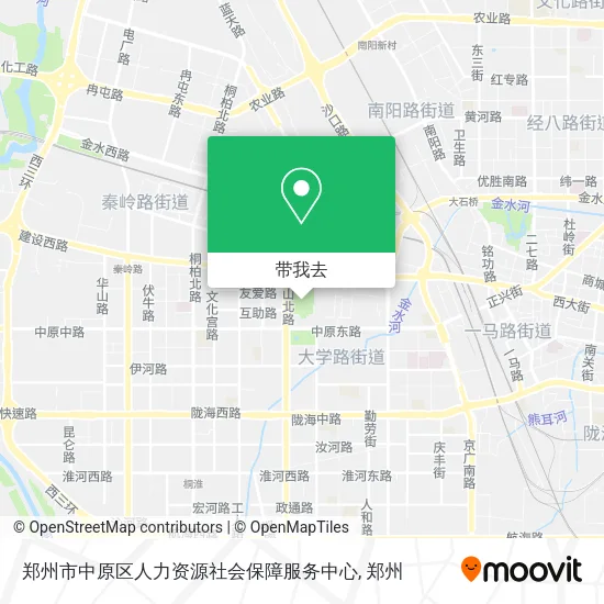 郑州市中原区人力资源社会保障服务中心地图