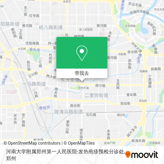 河南大学附属郑州第一人民医院-发热疱疹预检分诊处地图