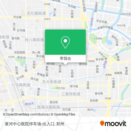 黄河中心医院停车场-出入口地图