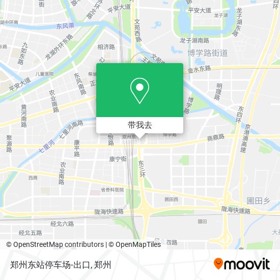 郑州东站停车场-出口地图