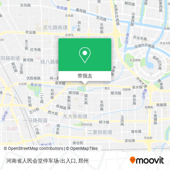河南省人民会堂停车场-出入口地图
