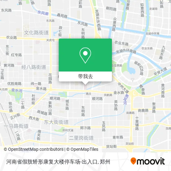 河南省假肢矫形康复大楼停车场-出入口地图