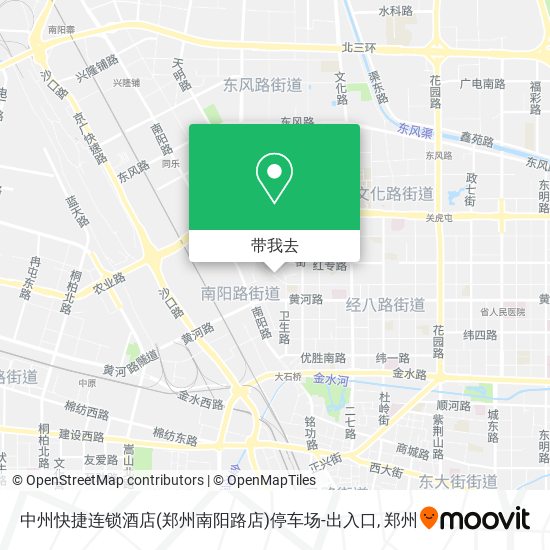 中州快捷连锁酒店(郑州南阳路店)停车场-出入口地图