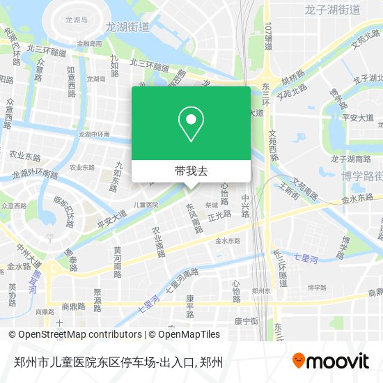 郑州市儿童医院东区停车场-出入口地图