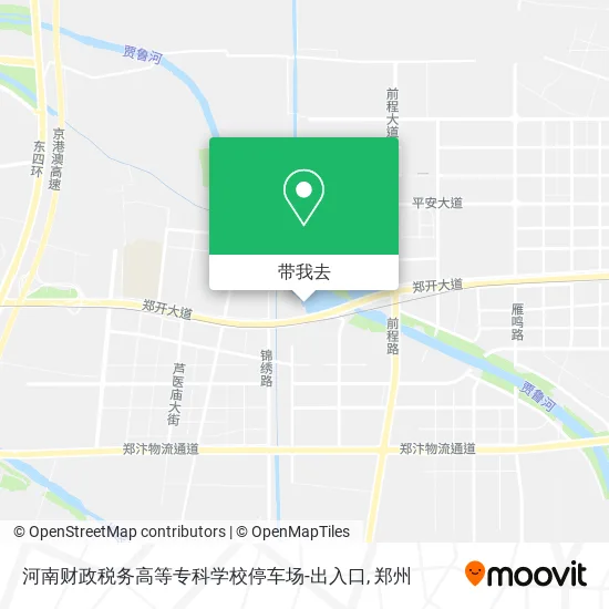 河南财政税务高等专科学校停车场-出入口地图