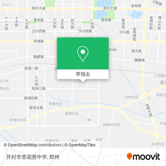 开封市杏花营中学地图