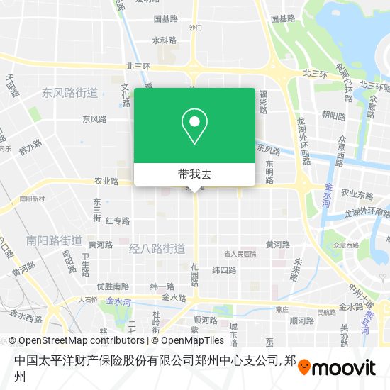 中国太平洋财产保险股份有限公司郑州中心支公司地图