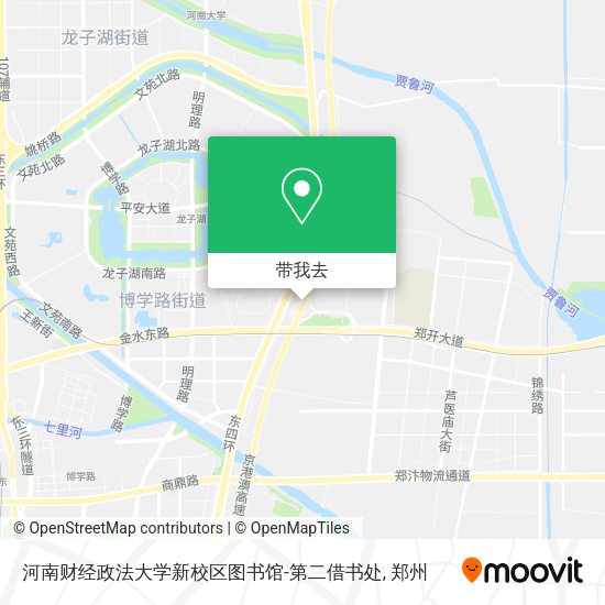 河南财经政法大学新校区图书馆-第二借书处地图