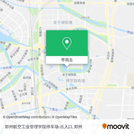 郑州航空工业管理学院停车场-出入口地图