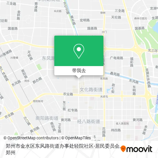 郑州市金水区东风路街道办事处轻院社区-居民委员会地图