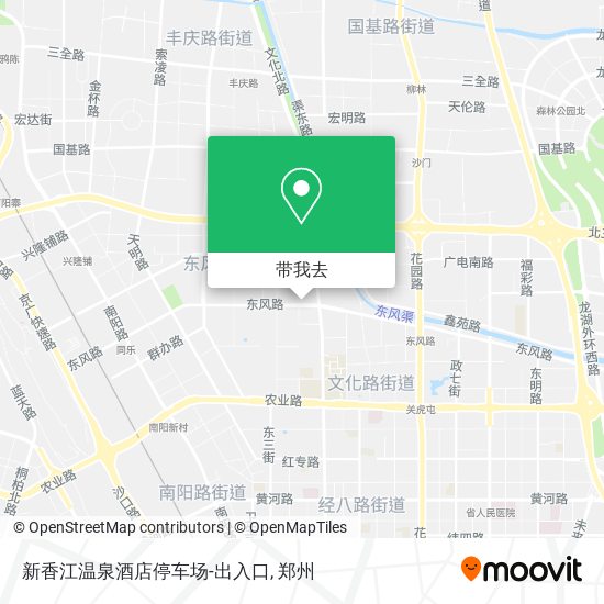 新香江温泉酒店停车场-出入口地图