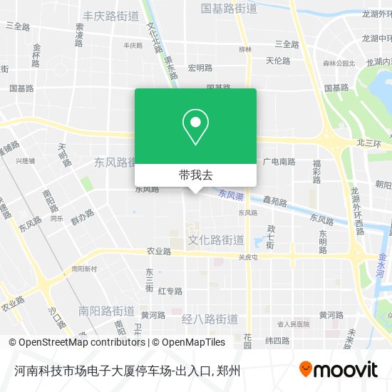 河南科技市场电子大厦停车场-出入口地图