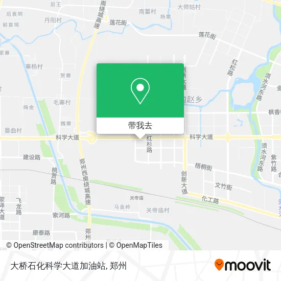 大桥石化科学大道加油站地图