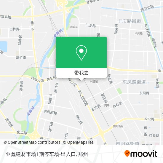 亚鑫建材市场1期停车场-出入口地图