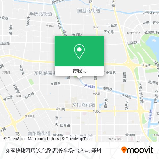 如家快捷酒店(文化路店)停车场-出入口地图