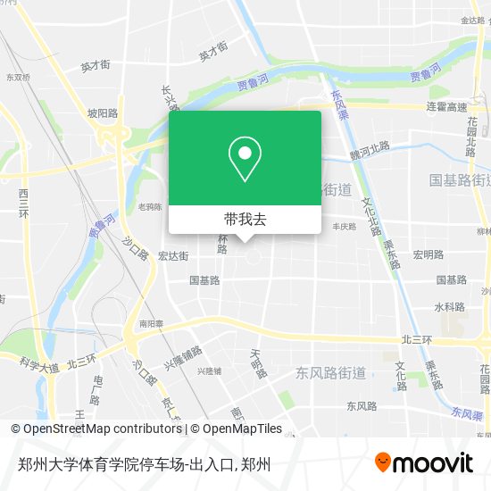 郑州大学体育学院停车场-出入口地图