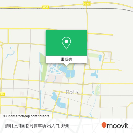 清明上河园临时停车场-出入口地图