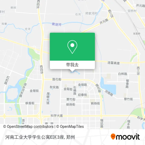 河南工业大学学生公寓E区3座地图