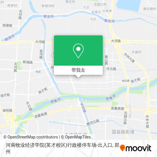 河南牧业经济学院(英才校区)行政楼停车场-出入口地图
