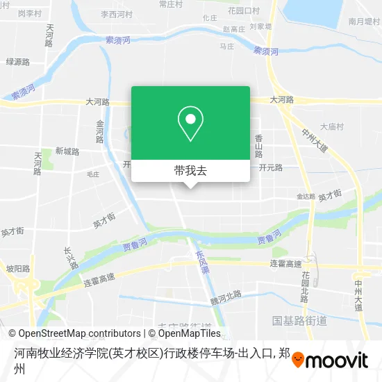 河南牧业经济学院(英才校区)行政楼停车场-出入口地图