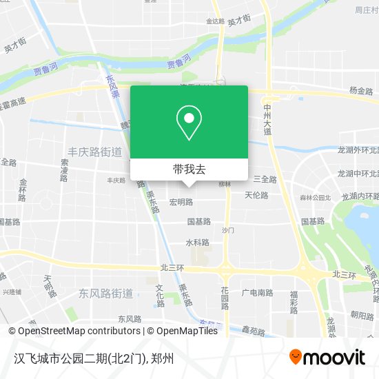 汉飞城市公园二期(北2门)地图