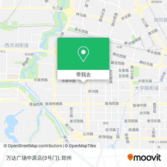 万达广场中原店(3号门)地图