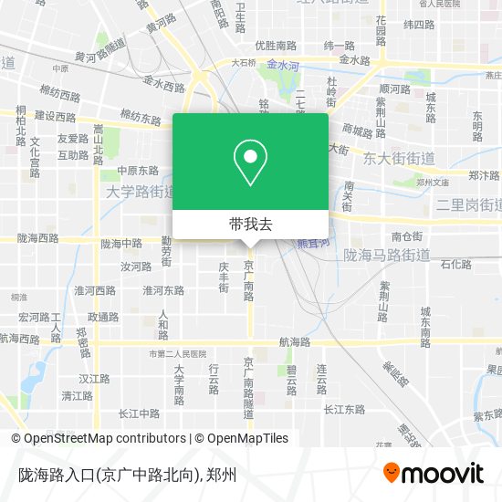 陇海路入口(京广中路北向)地图