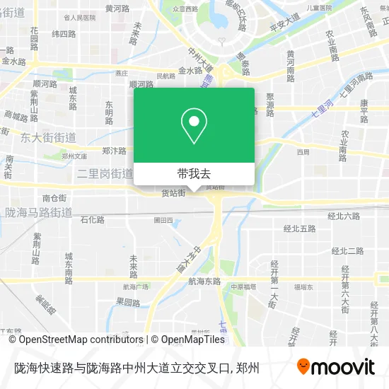 陇海快速路与陇海路中州大道立交交叉口地图