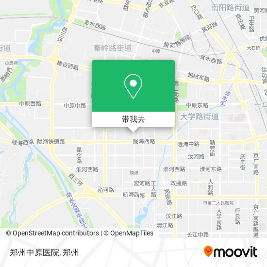 郑州中原医院地图