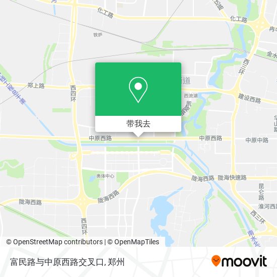 富民路与中原西路交叉口地图