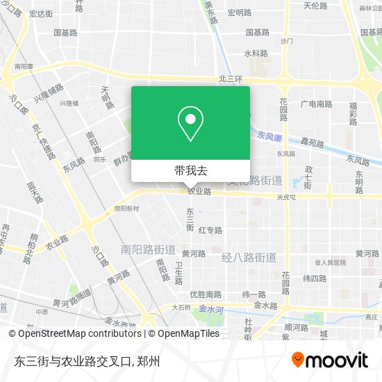 东三街与农业路交叉口地图