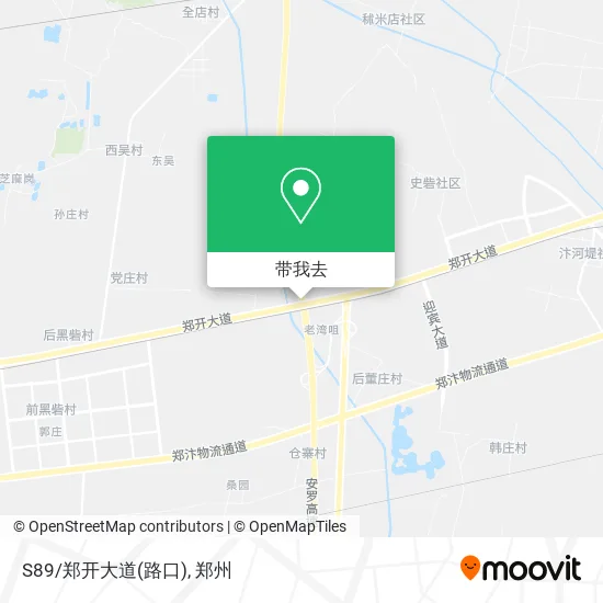 S89/郑开大道(路口)地图