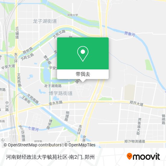 河南财经政法大学毓苑社区-南2门地图
