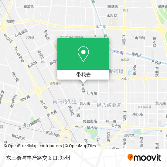 东三街与丰产路交叉口地图