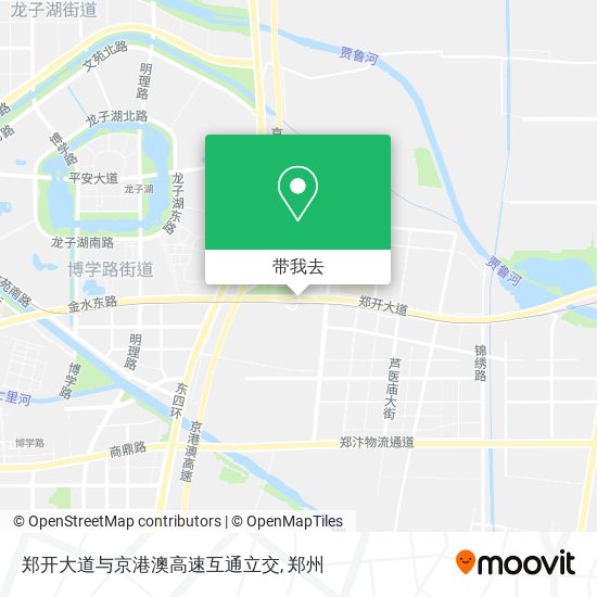 郑开大道与京港澳高速互通立交地图
