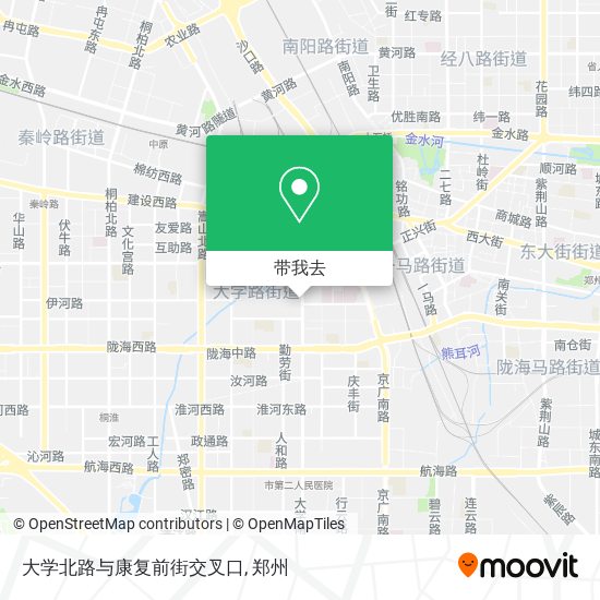 大学北路与康复前街交叉口地图