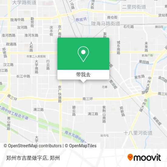 郑州市吉星做字店地图