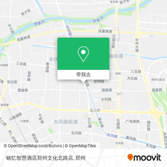 铭忆智慧酒店郑州文化北路店地图