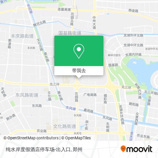 纯水岸度假酒店停车场-出入口地图