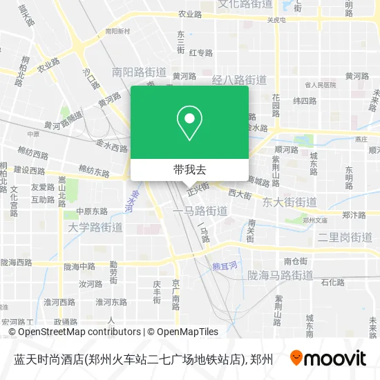 蓝天时尚酒店(郑州火车站二七广场地铁站店)地图
