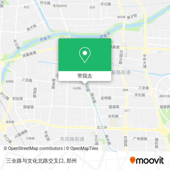 三全路与文化北路交叉口地图