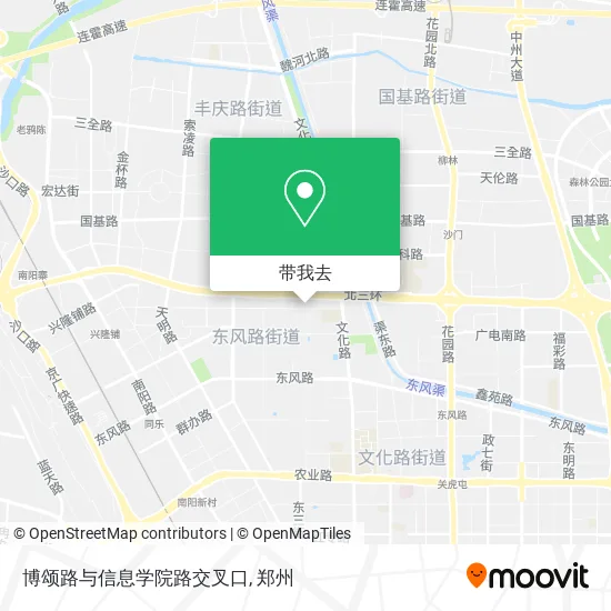 博颂路与信息学院路交叉口地图